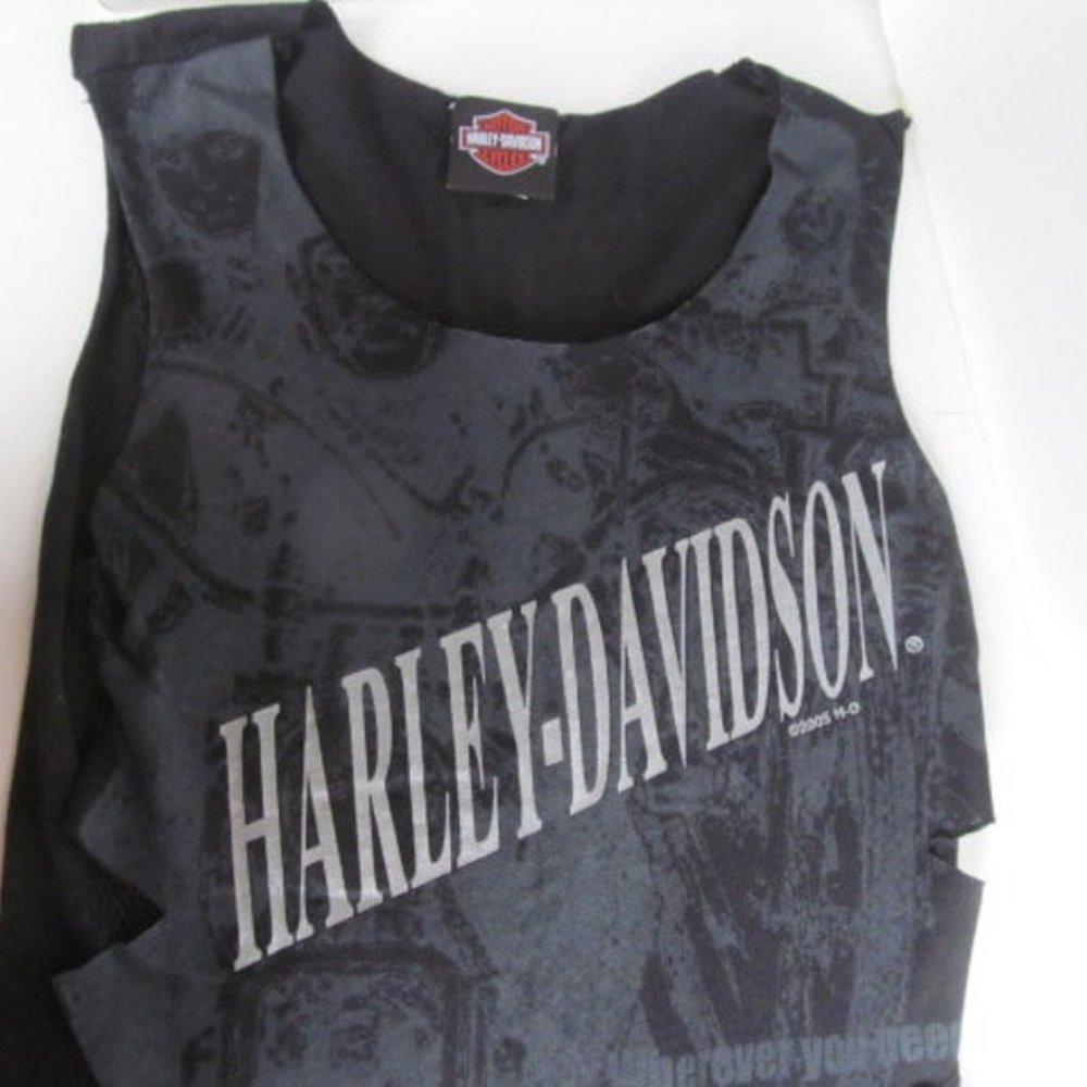 SOLD Distressed Cut Outs Womens sz s Harley Davidson T Shirt Womens small Harley - Picture 2 of 6